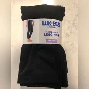 Muk Luks fleece lined leggings. Size 1X/2X. Black. New in package.  NWOT
